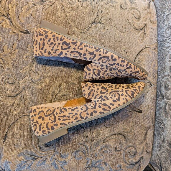 EUC Lucky Brand Brogan2 Cheetah Animal Print Slip On Loafers Flats Leather Shoes - Picture 4 of 7
